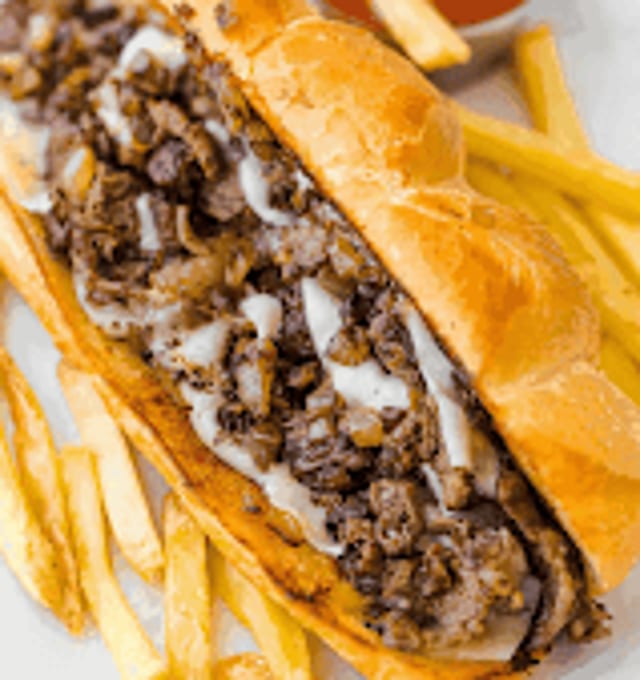 12"Philly Cheese steak w/ Side.